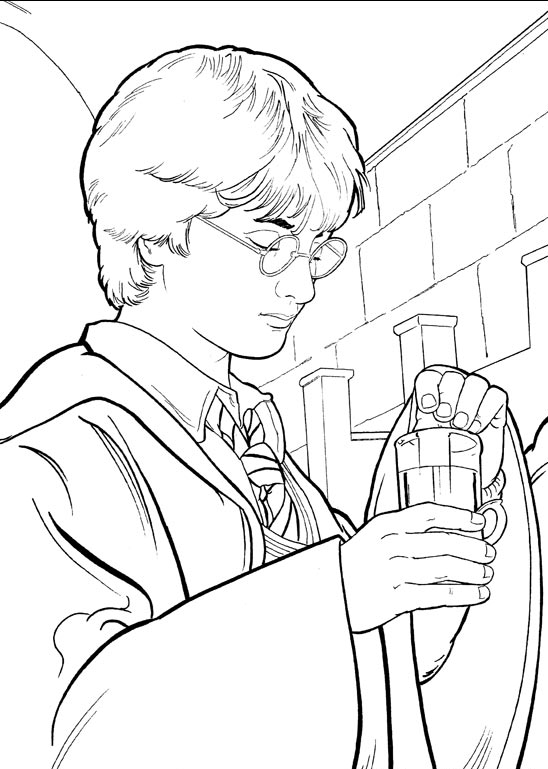 Plansa de colorat cu Harry Potter 59 159